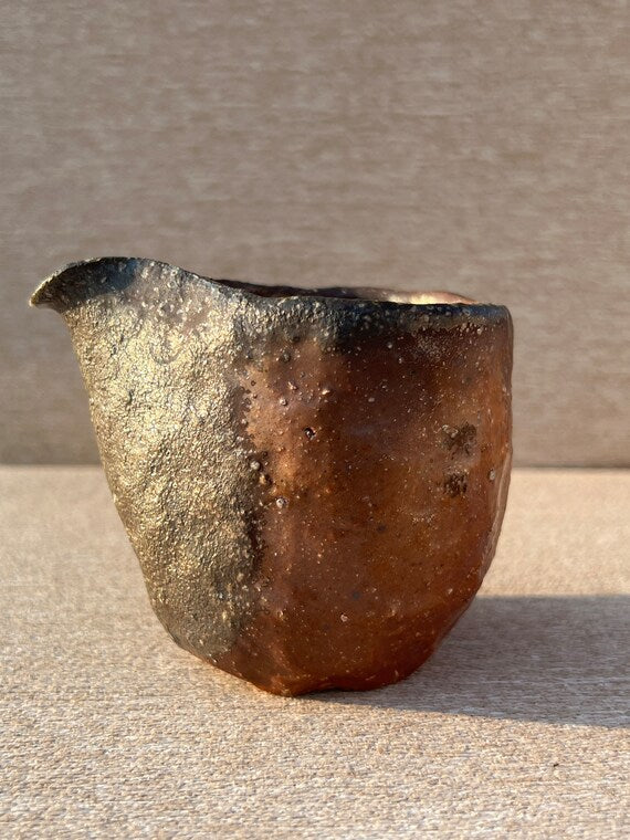 This is a woodfired pottery faircup gongdaobei