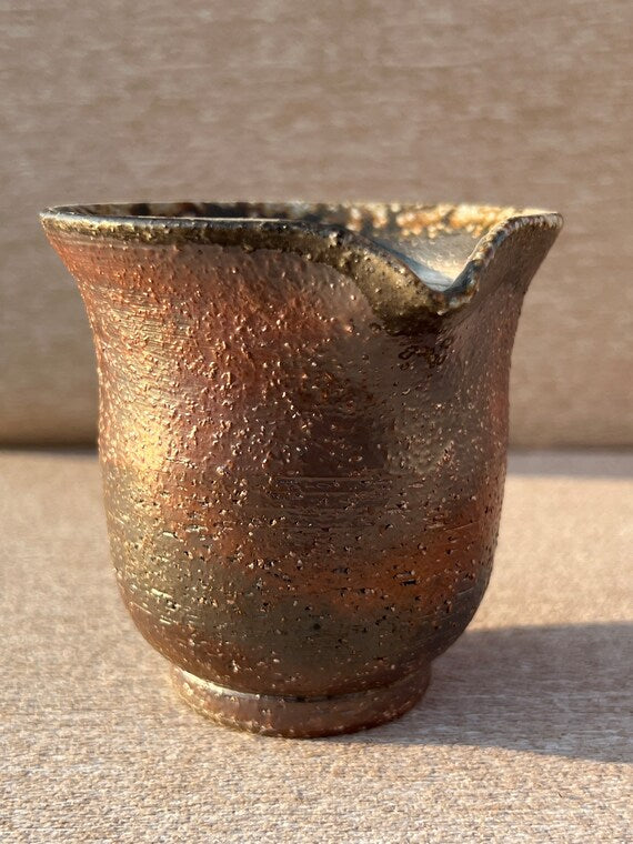 This is a woodfired pottery faircup gongdaobei