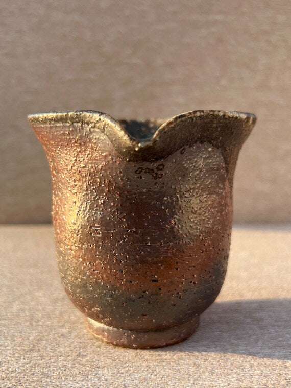 This is a woodfired pottery faircup gongdaobei