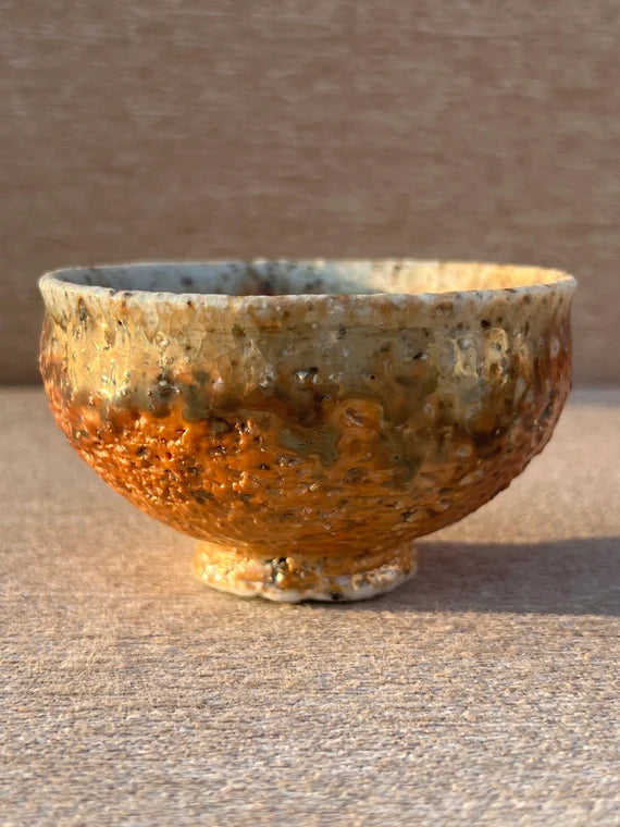 This is a woodfired pottery teacup