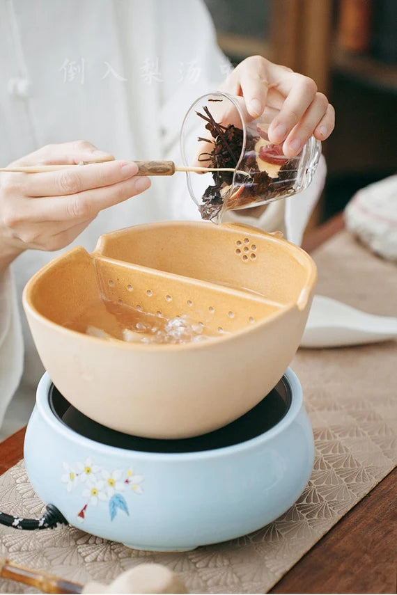 This is a pottery kettle