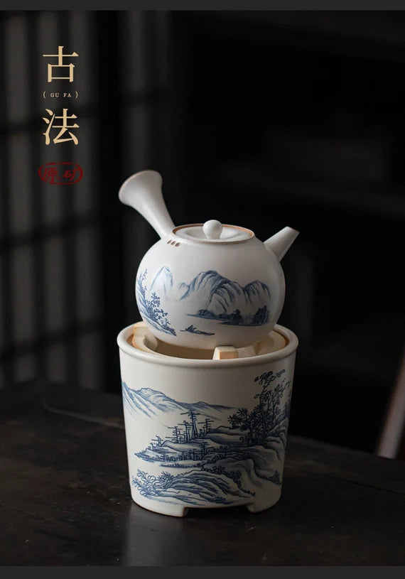 Chinese Chaozhou Kettle Stove Set Handmade White Original Handcrafted –  Jiangnan.Art.Tea