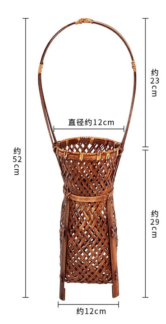 This is a bamboo weaving vase flower arrangement utensil.