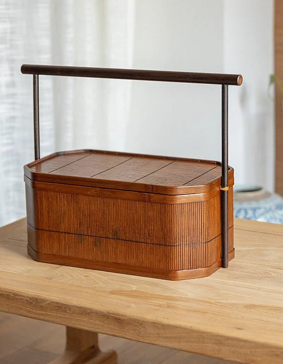 This is a bamboo basket.this is a bamboo storage box