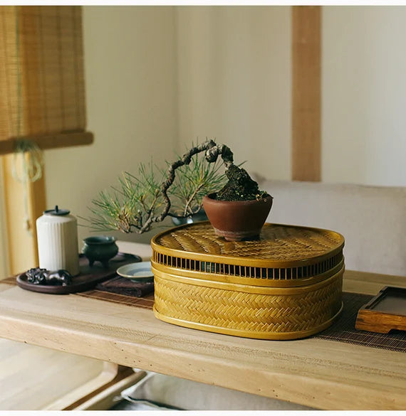 This is a bamboo basket