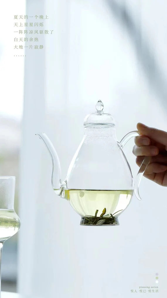 This is a glass teapot