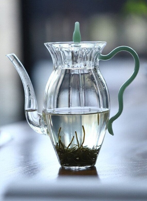 This is a glass teapot