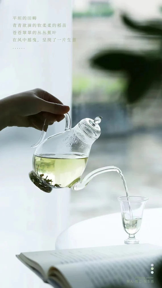 This is a glass teapot