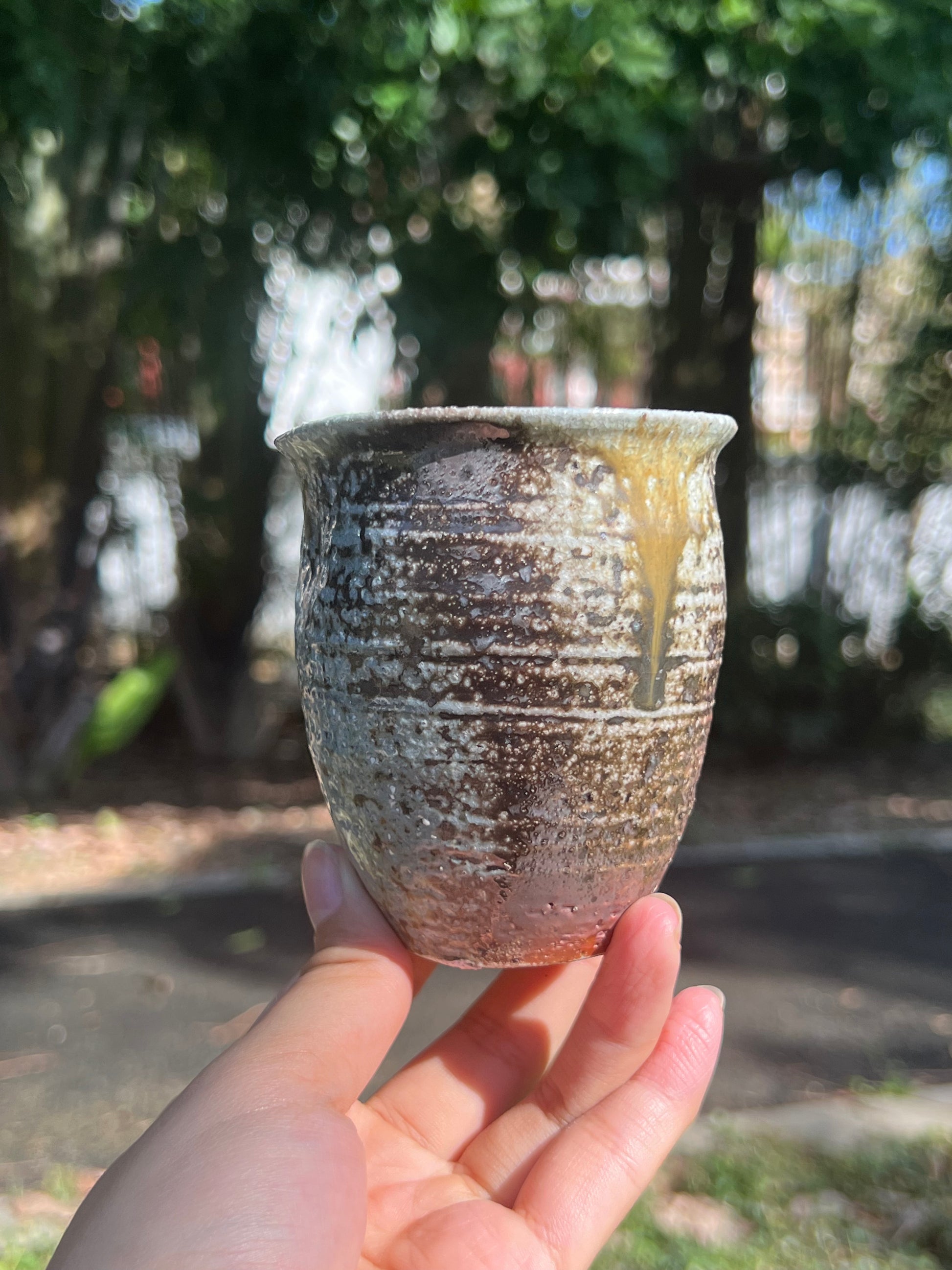 This is a woodfired pottery faircup gongdaobei