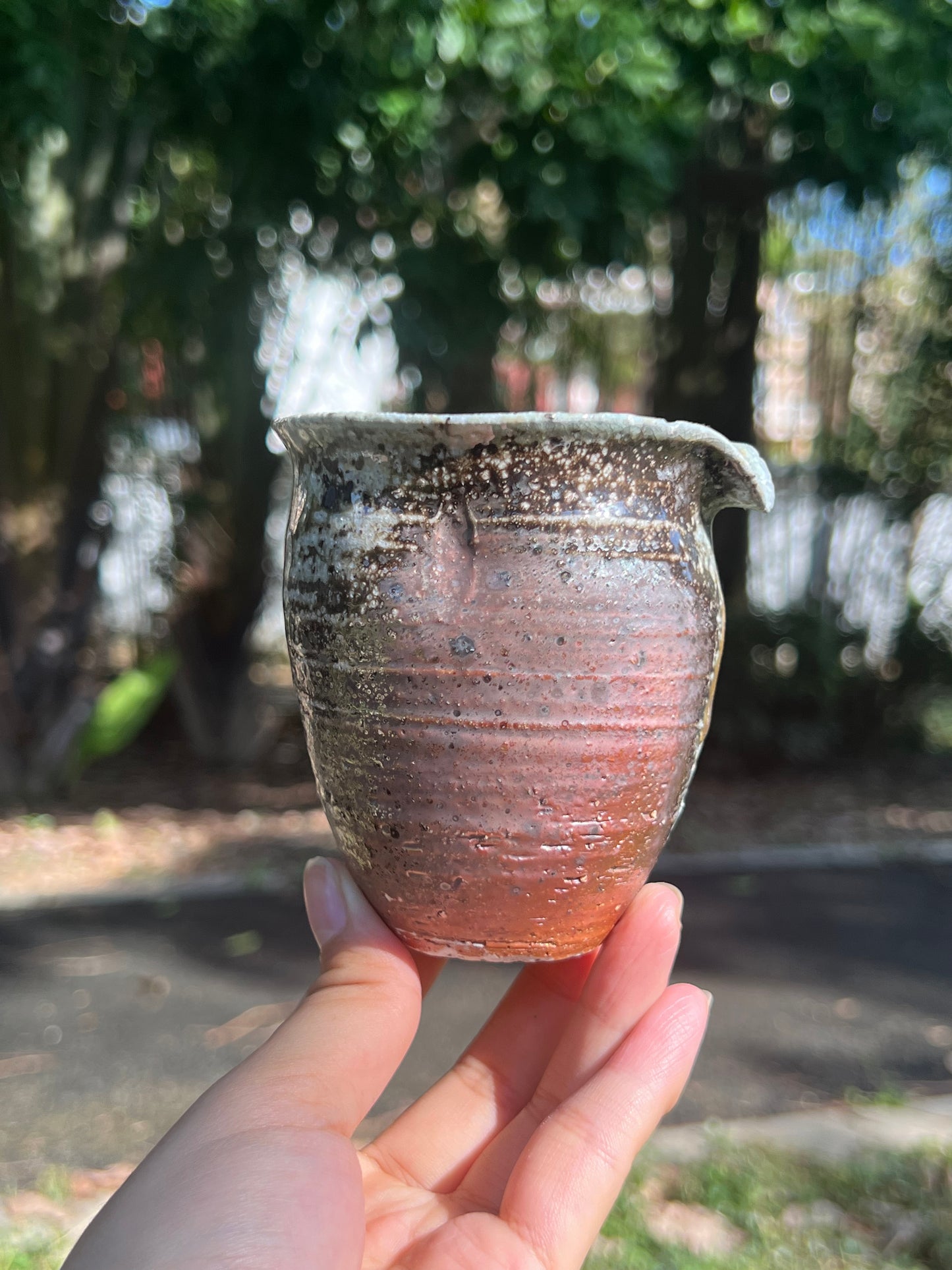 This is a woodfired pottery faircup gongdaobei