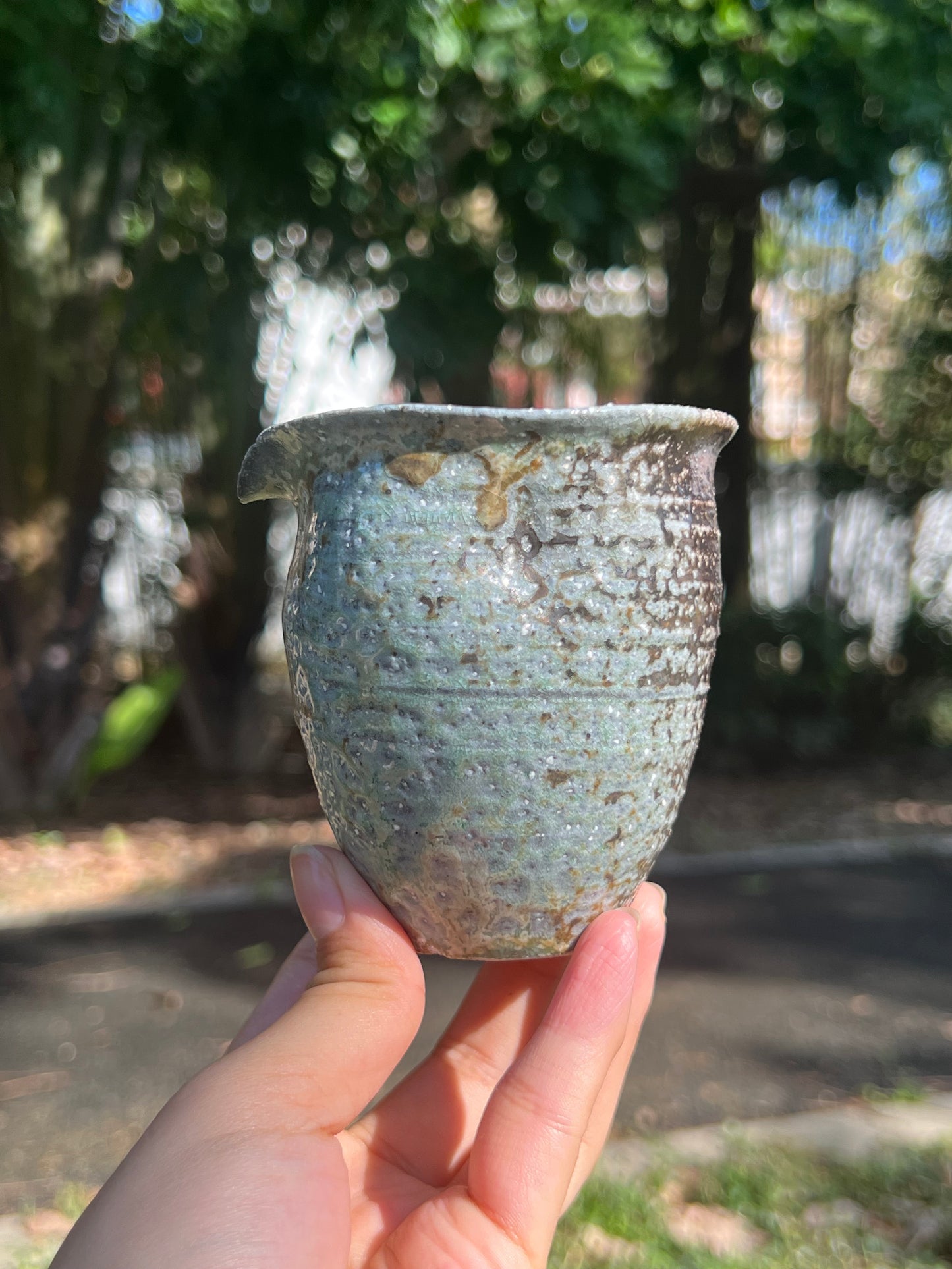 This is a woodfired pottery faircup gongdaobei