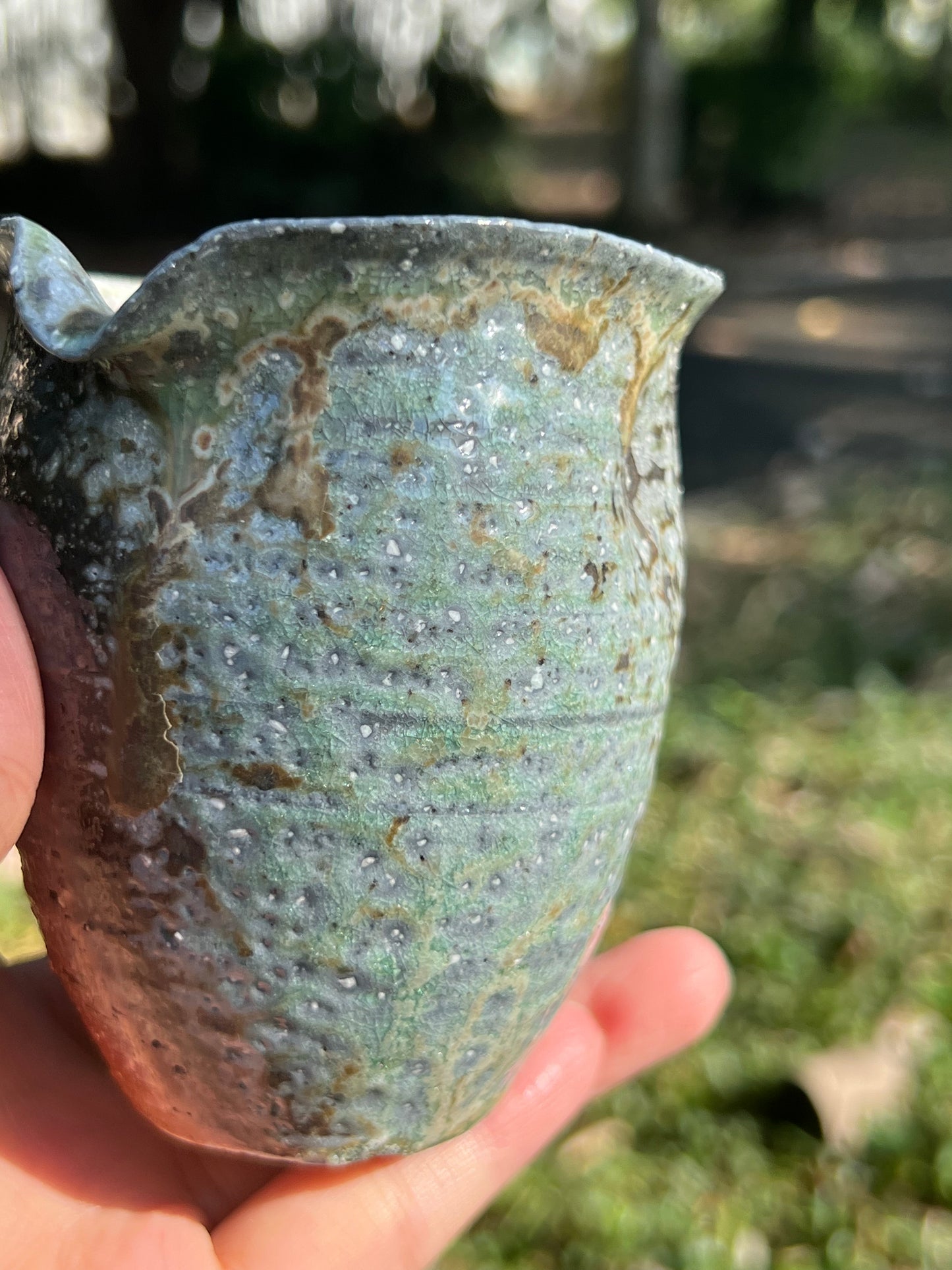 This is a woodfired pottery faircup gongdaobei