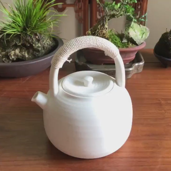 This is a pottery kettle