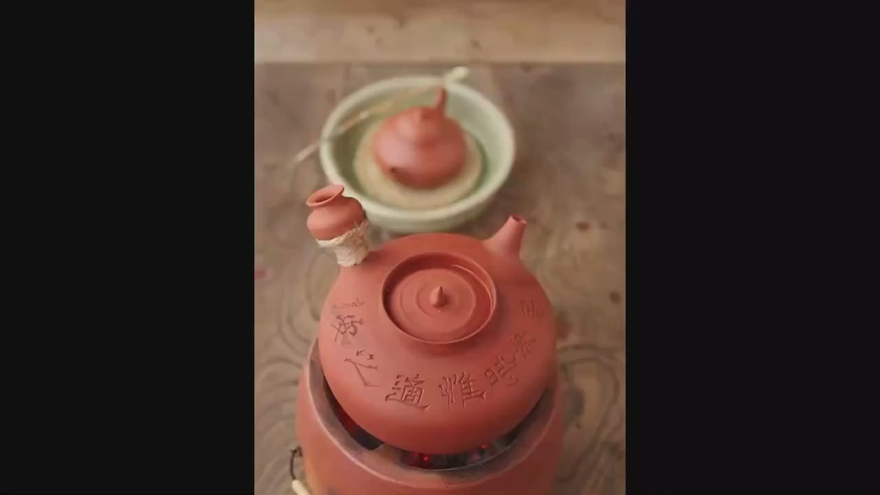 This is a pottery kettle