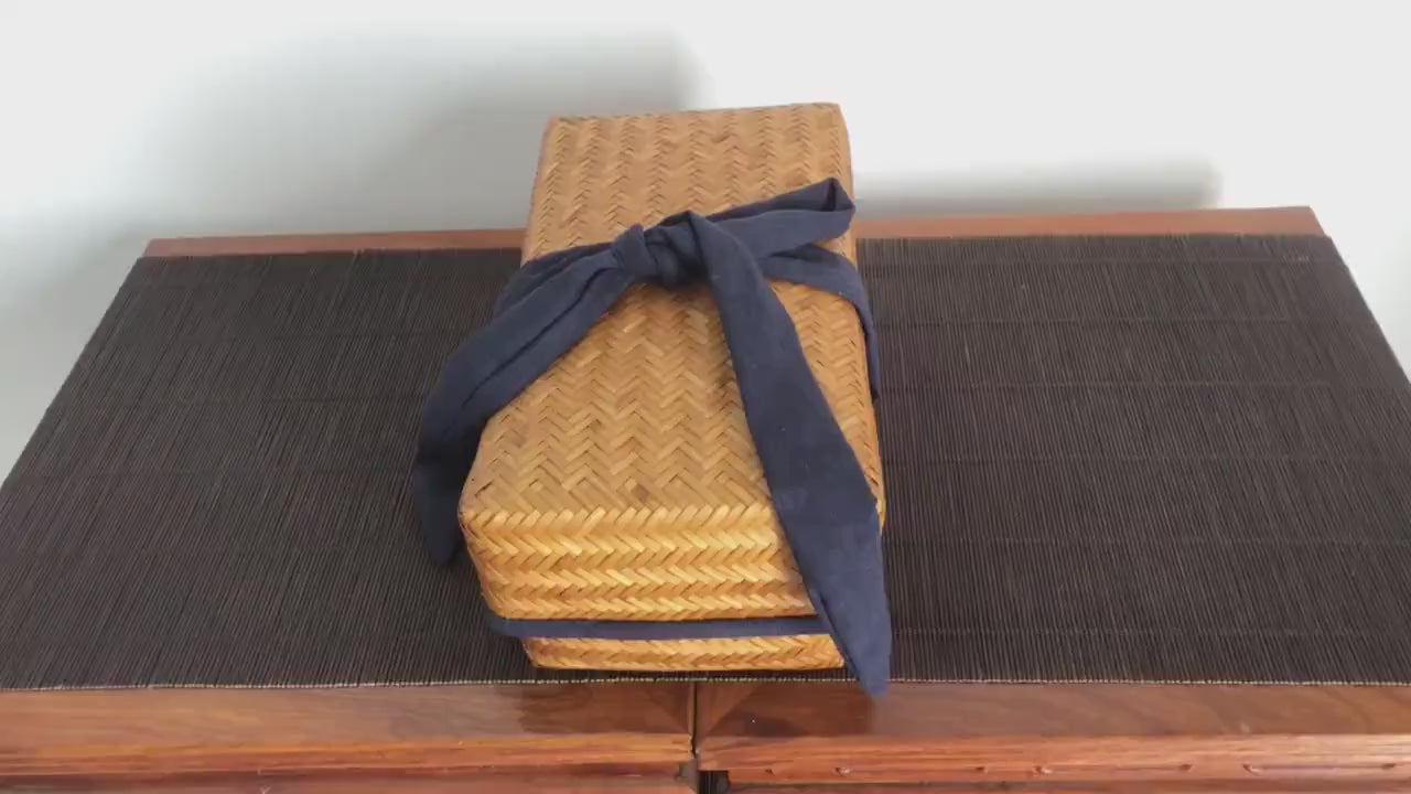 This is a bamboo weaving basket