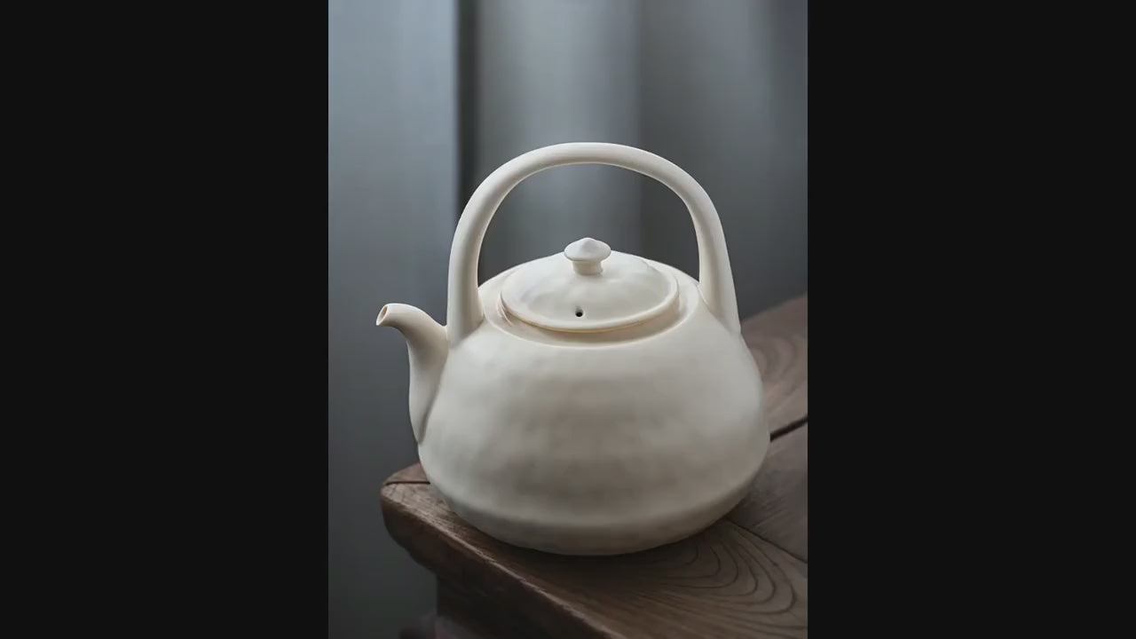 Chinese Chaozhou Kettle Handmade Shadiao Chinese White Mud top Original Handcrafted Mud Kettle