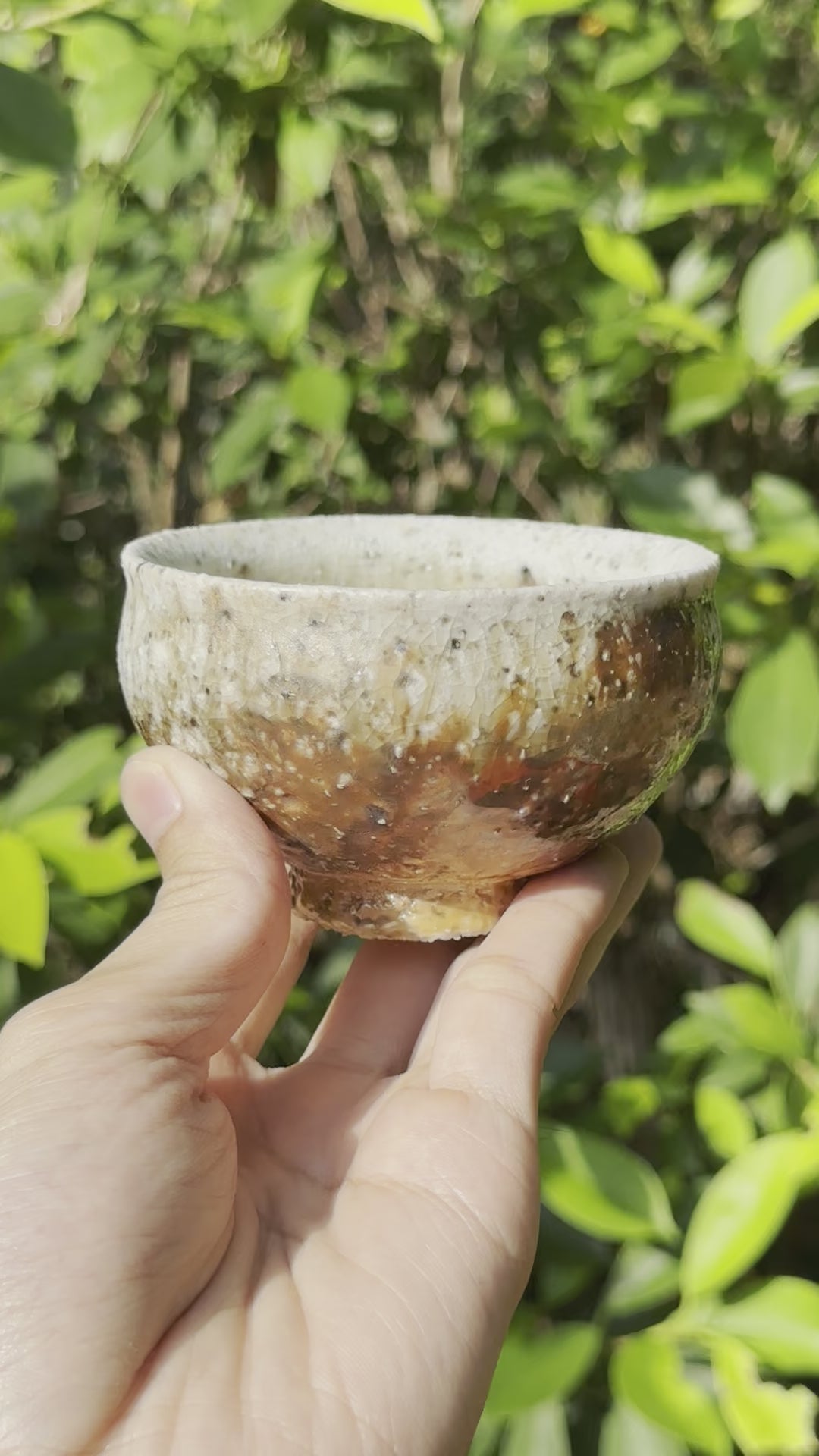 This is a woodfired pottery teacup