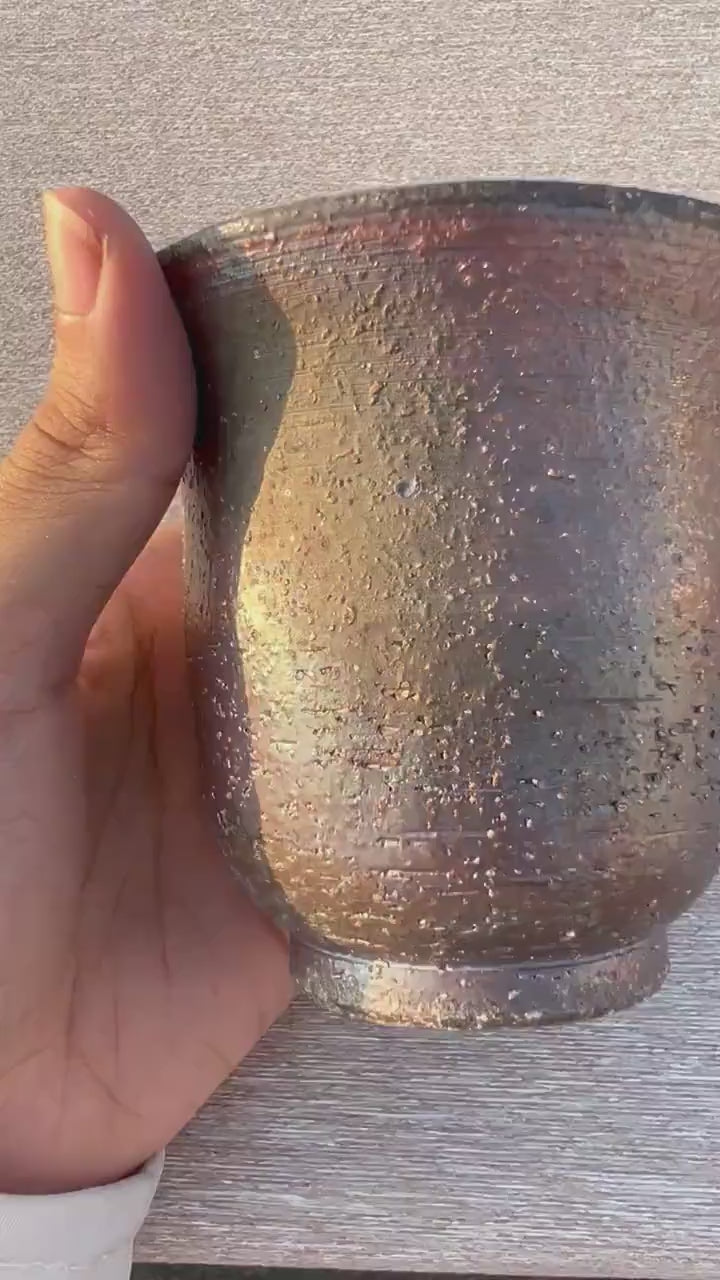 This is a woodfired pottery faircup gongdaobei