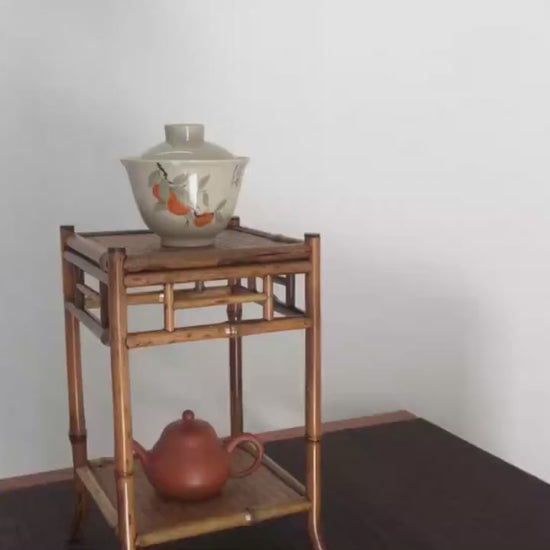 This is a meilu bamboo shelf bamboo rack.this is a bamboo teaware storage shelf