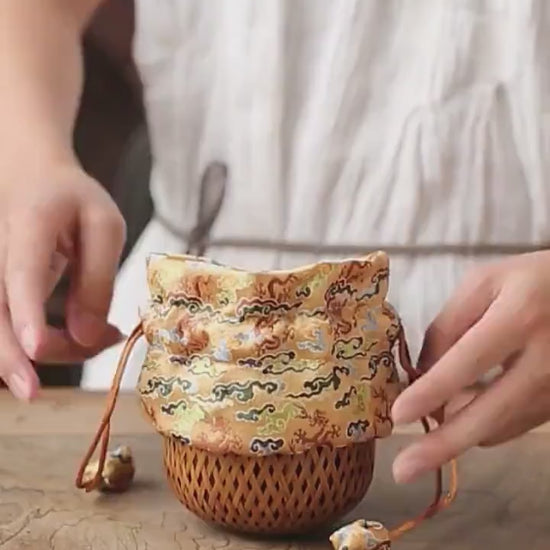 This is a bamboo weaving basket