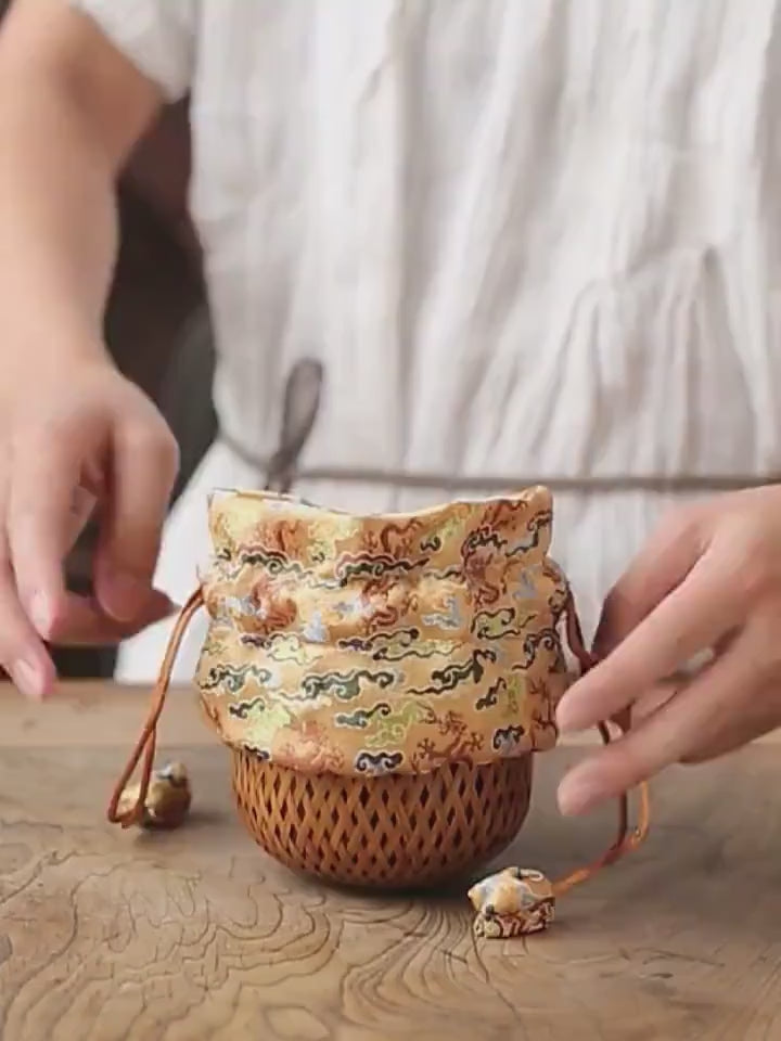 This is a bamboo weaving basket