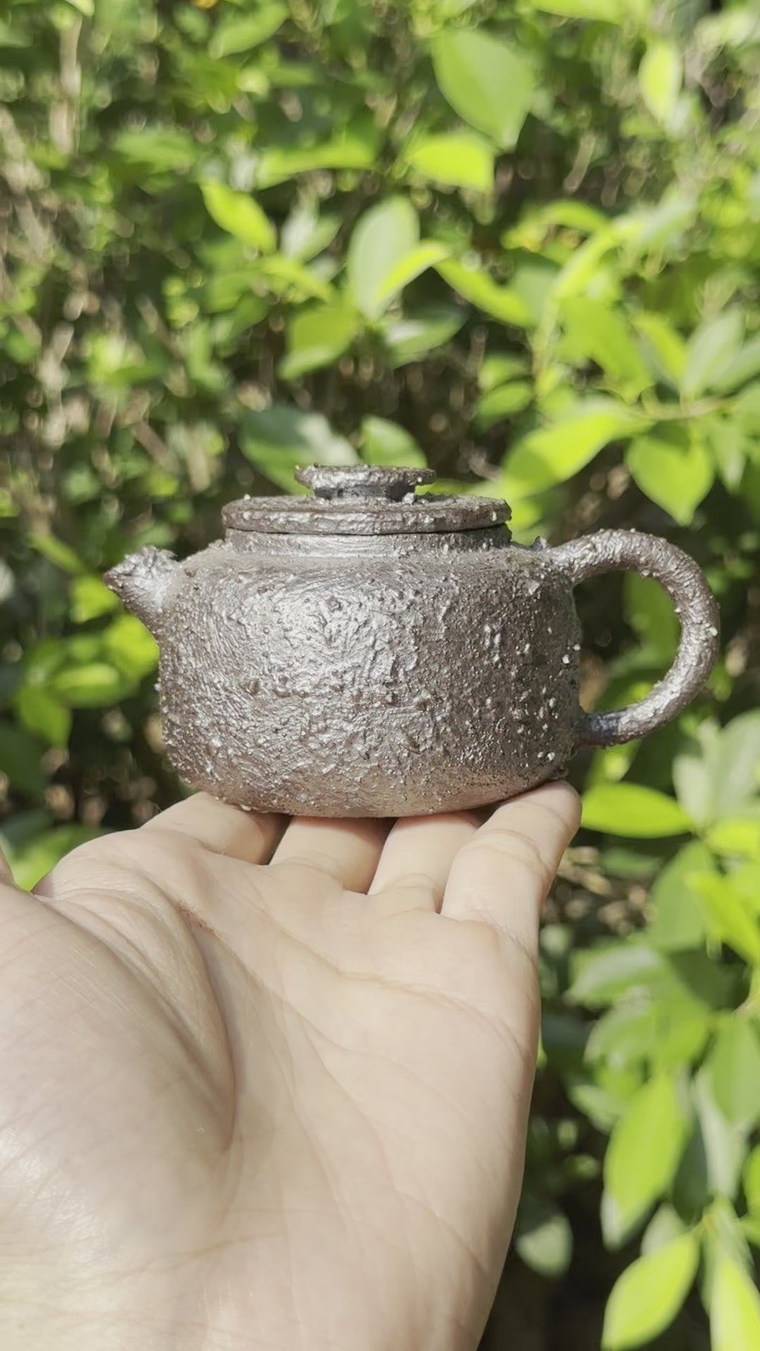 This is a woodfired pottery teapot