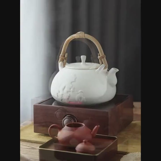 This is a pottery kettle