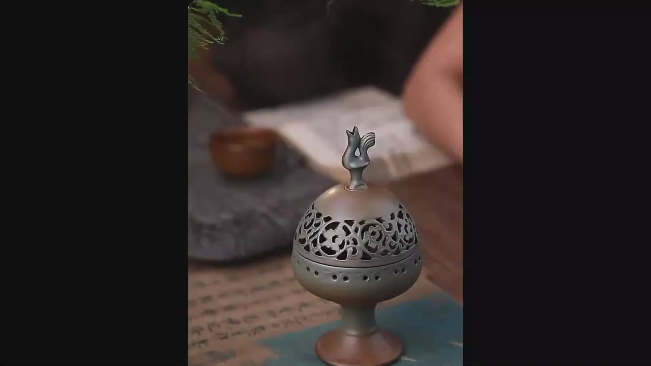 This is a pottery incense burner