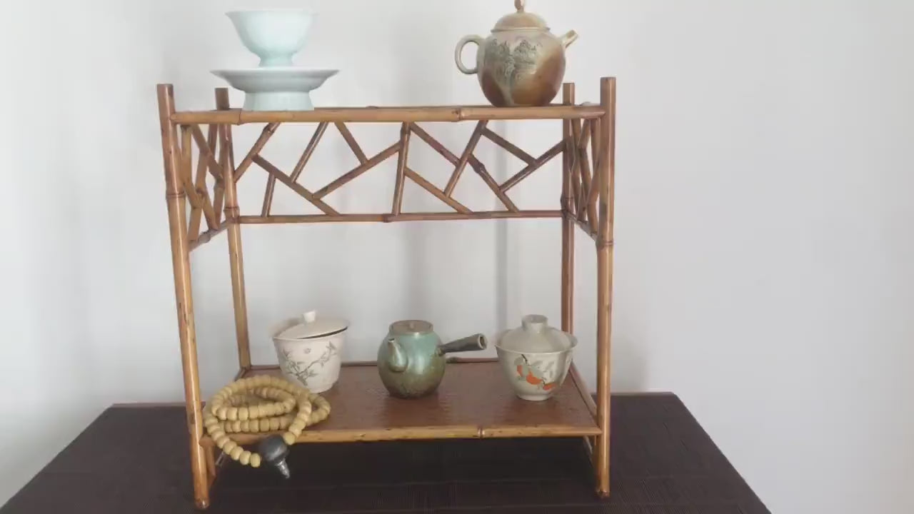 This is a meilu bamboo shelf bamboo rack.this is a bamboo teaware storage shelf