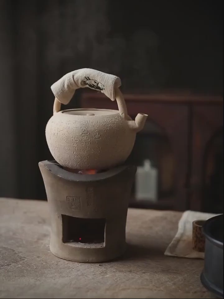 This is a pottery kettle