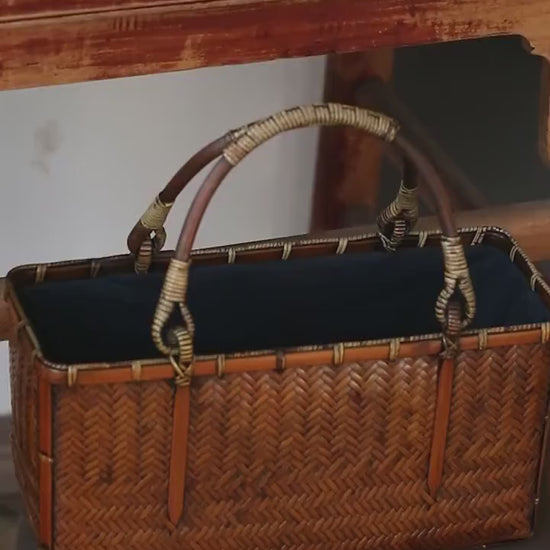 This is a bamboo weaving basket