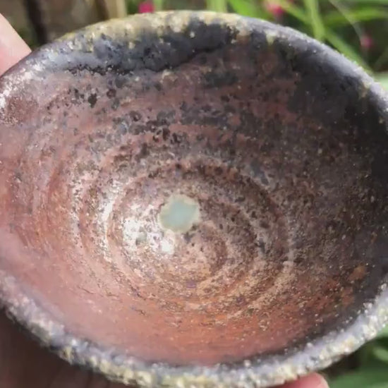 This is a woodfired pottery teacup