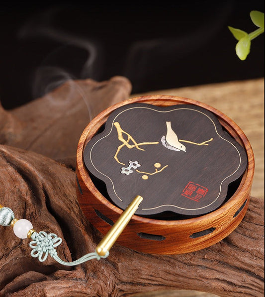 Handemade Incense Holder Incense burner Zen Chinese Fan Classic Ornament Home Deco Design