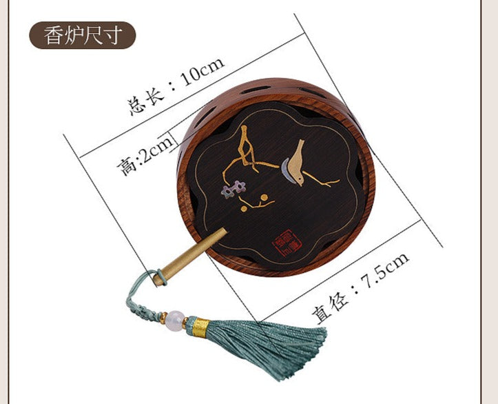 Handemade Incense Holder Incense burner Zen Chinese Fan Classic Ornament Home Deco Design