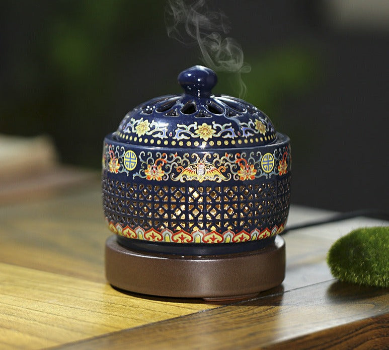 Incense Holder Handmade Enamel Original Design Electric Incense Burner Zen Incense Holder