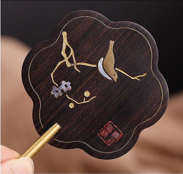 Handemade Incense Holder Incense burner Zen Chinese Fan Classic Ornament Home Deco Design