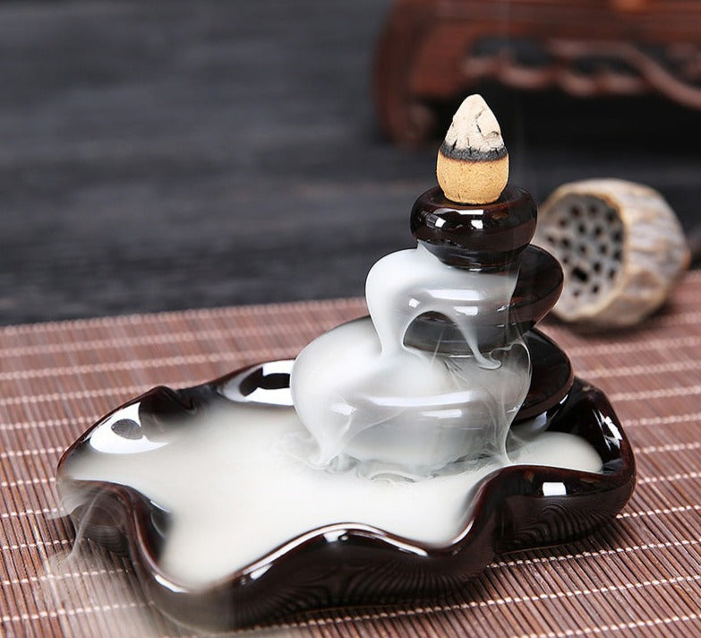 Incense Burner Handcrafted Thurible Chinese Traditional Artwork Backflow Incense Holder