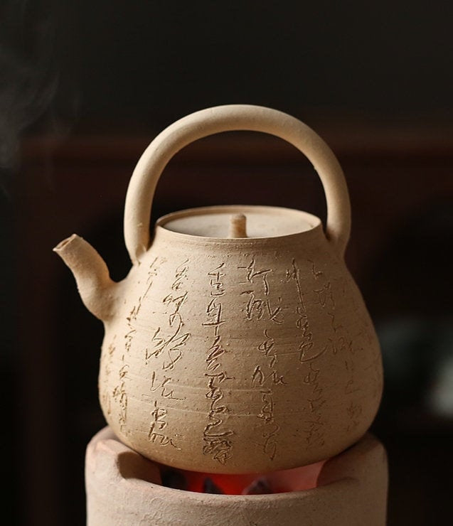 This is a pottery kettle