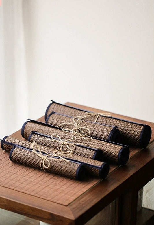 This is a bamboo weaving mat table cloth