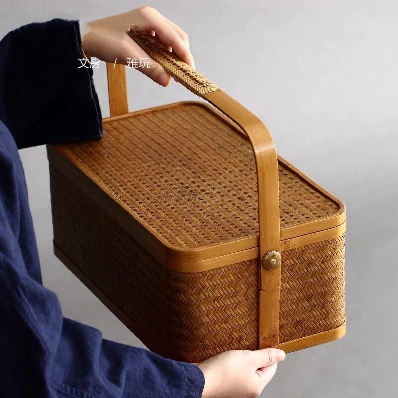 This is a bamboo weaving basket