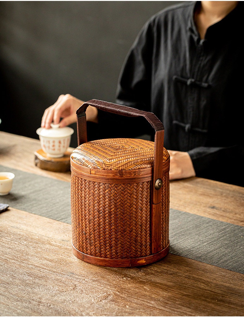 This is a bamboo weaving basket