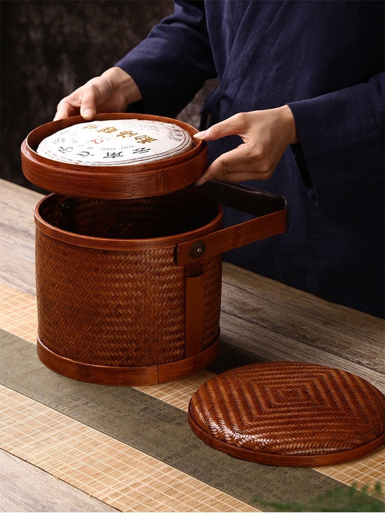 This is a bamboo weaving basket