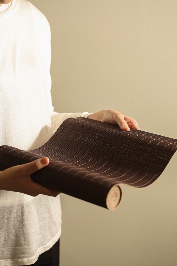 This is a bamboo weaving mat table cloth