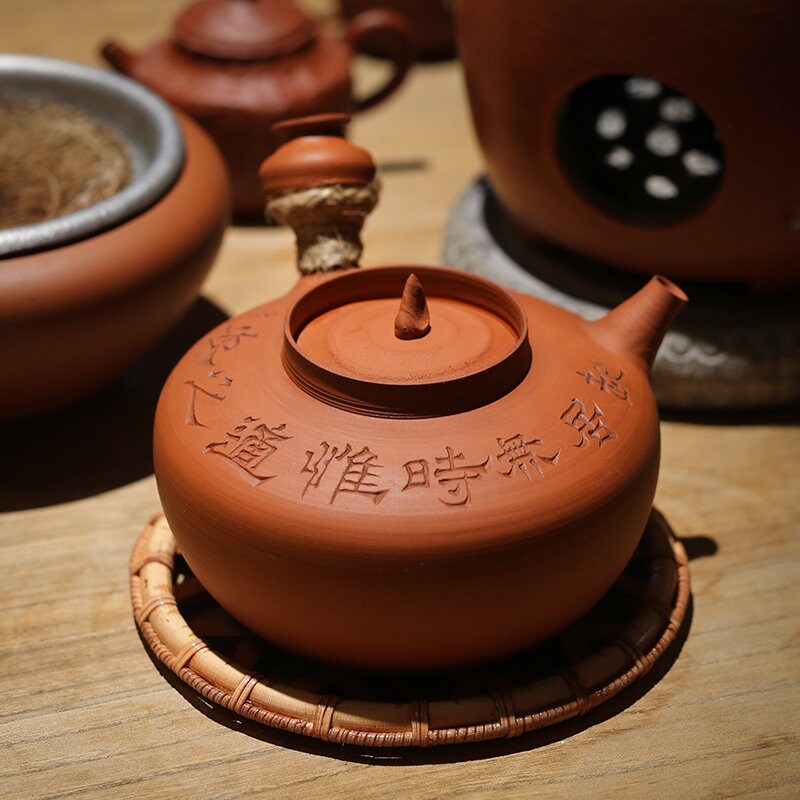 This is a pottery kettle