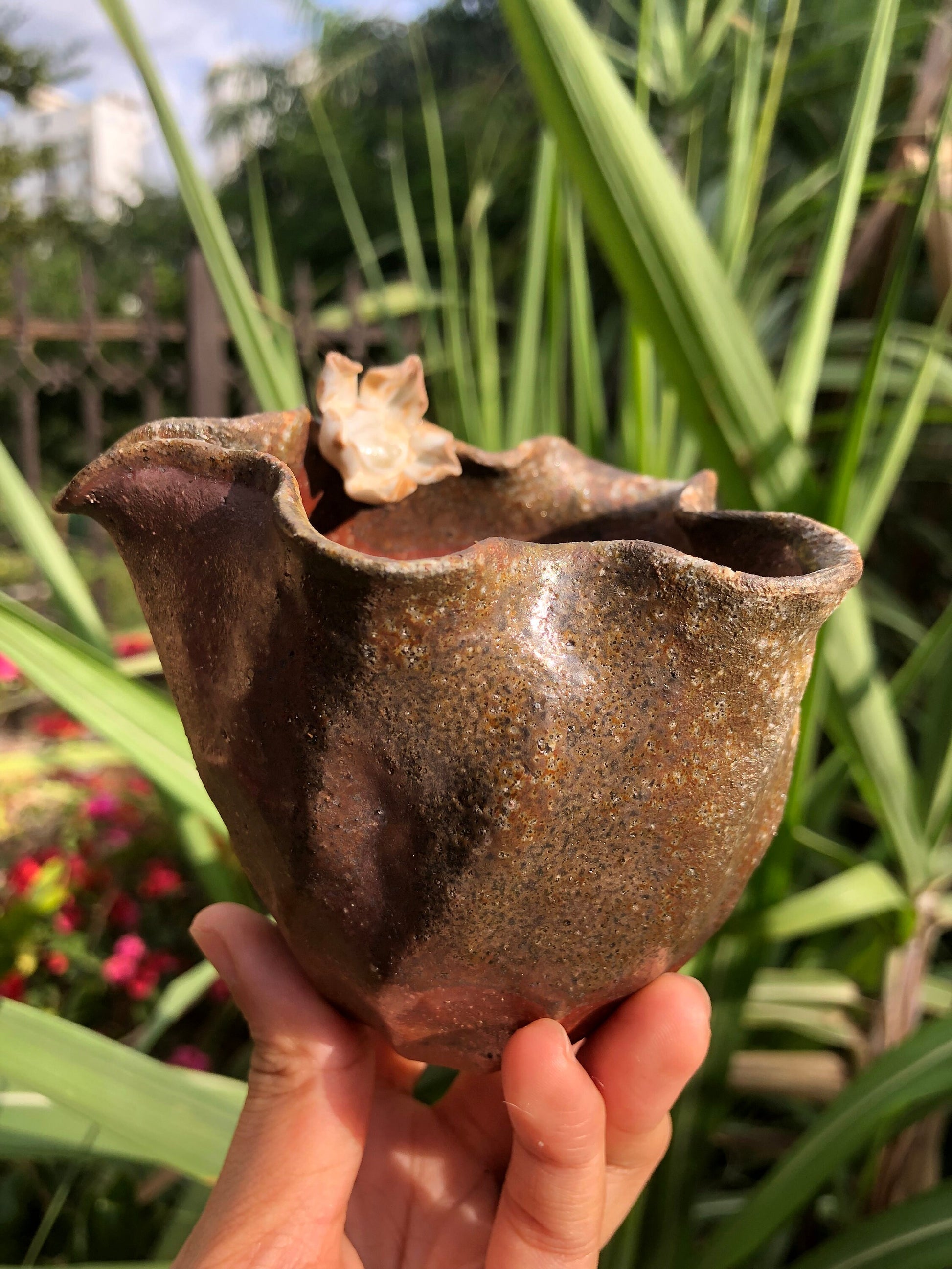 This is a woodfired pottery faircup gongdaobei