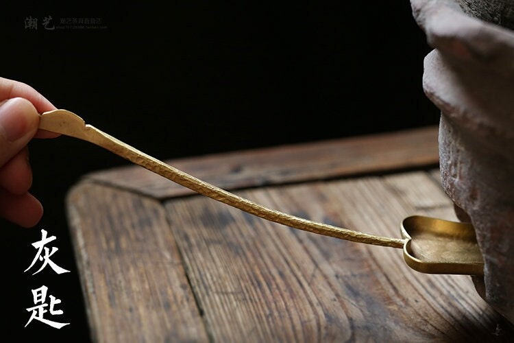 This is a brass copper chopsticks set