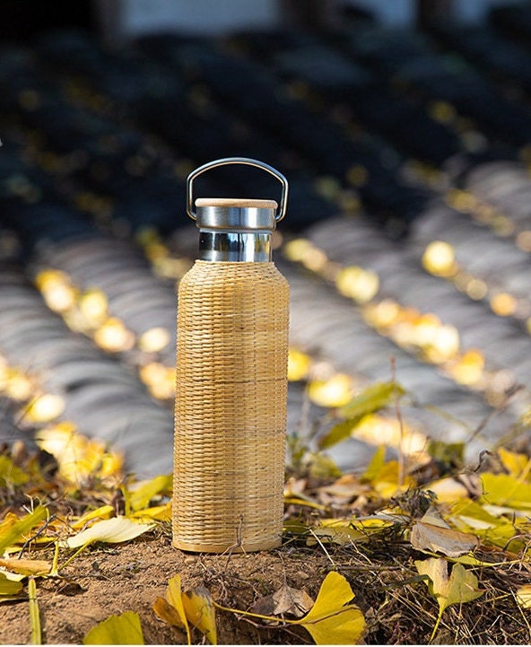 this is a bamboo weaving thermos bottle