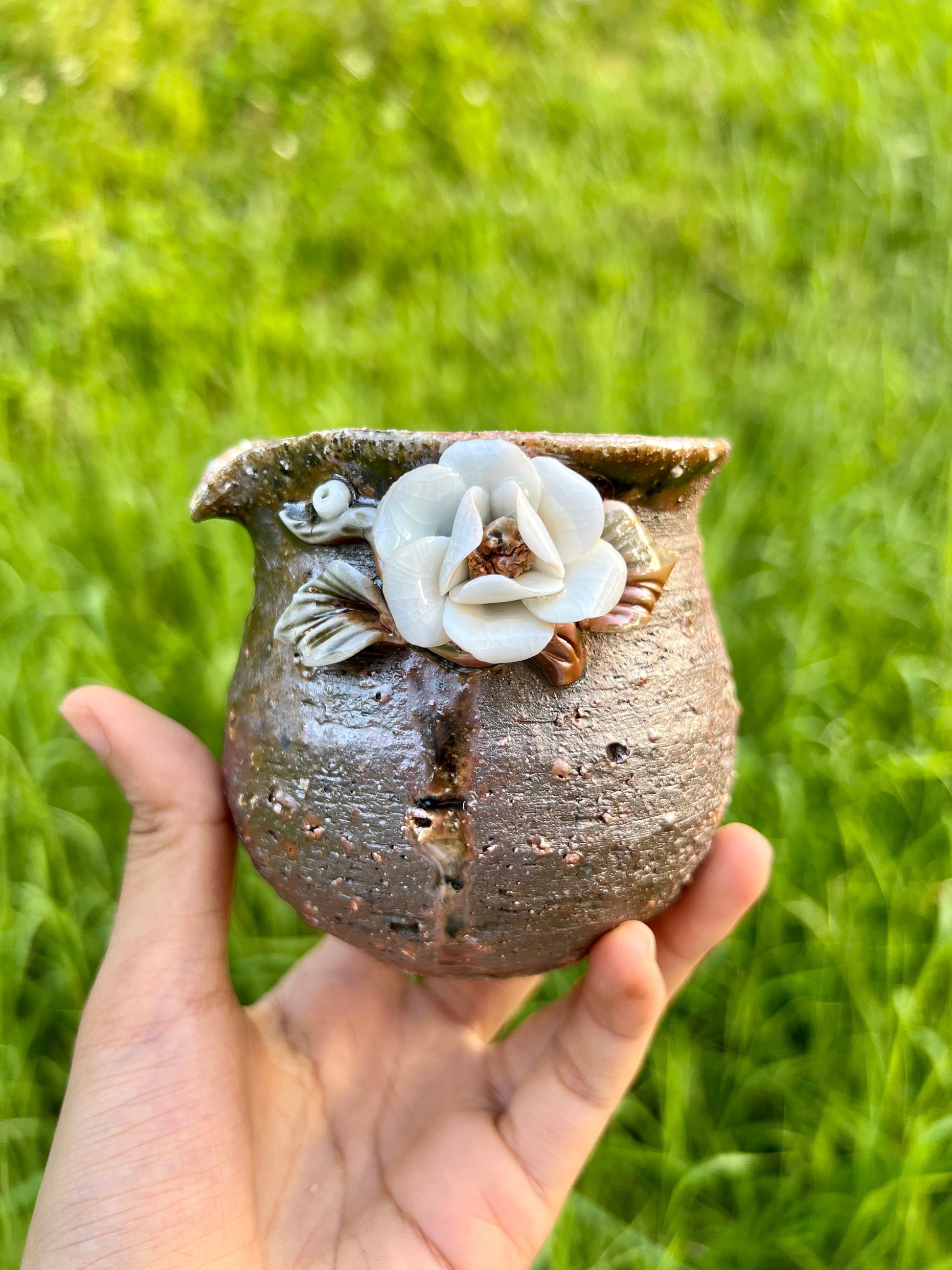 This is a woodfired flower faircup gongdaobei