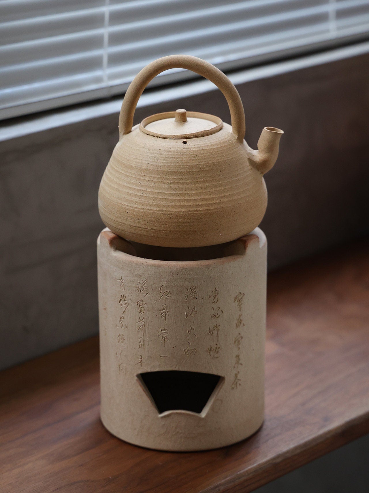 This is a pottery kettle