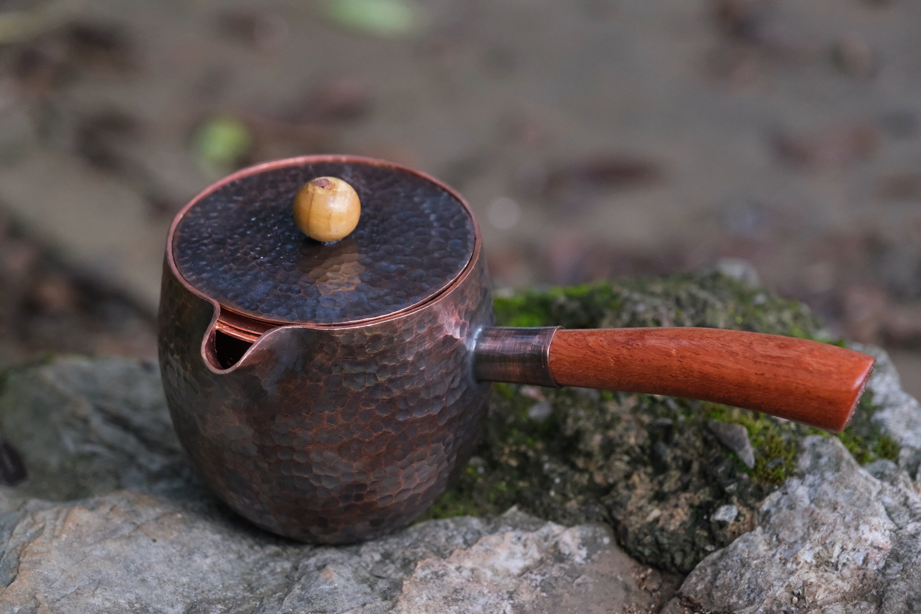 Handmade Copper Side Handle Small Copper Pot Pure Copper Teapot Kettle Teapot popular kungfu Tea Set